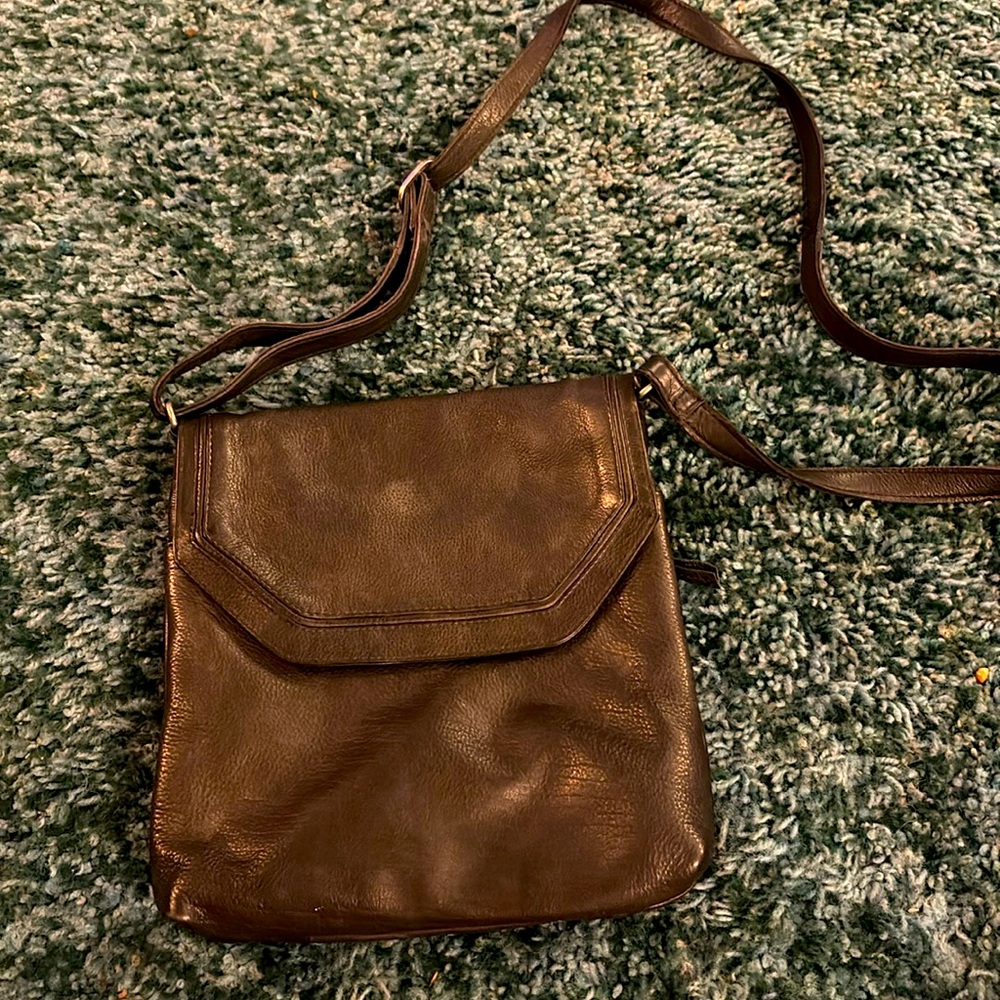 Black leather purse